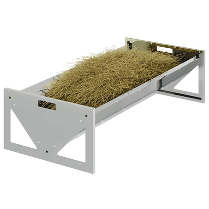 vidaXL Livestock Feeding Trough Silver 108 x 50 x 28 cm 10 kg 3