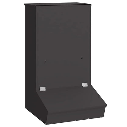 vidaXL Pig Feeder Black 55 x 51 x 91.5 cm 20 kg Cold-Rolled Steel 2