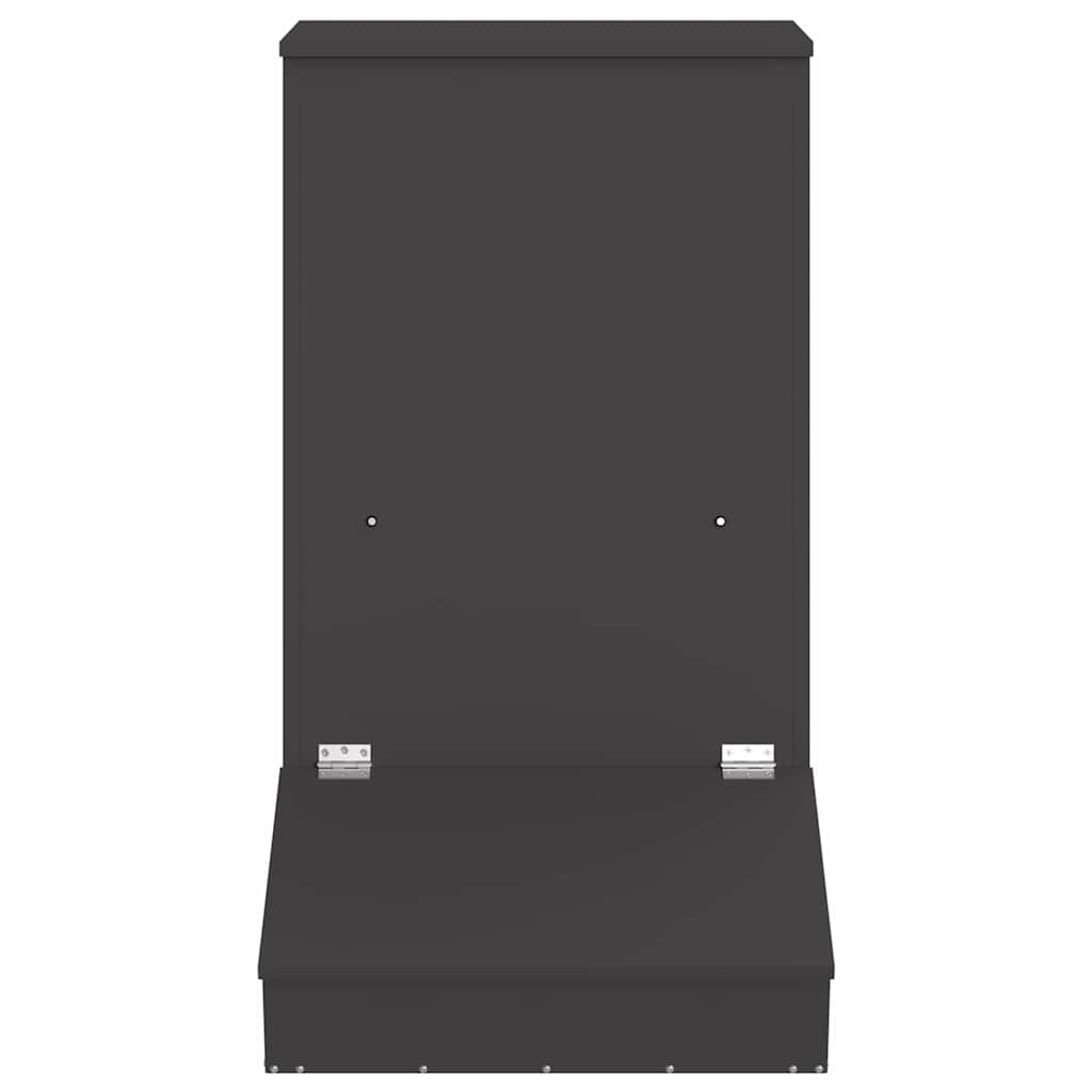 vidaXL Pig Feeder Black 55 x 51 x 91.5 cm 20 kg Cold-Rolled Steel 4