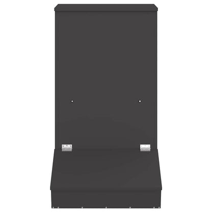 vidaXL Pig Feeder Black 55 x 51 x 91.5 cm 20 kg Cold-Rolled Steel 4