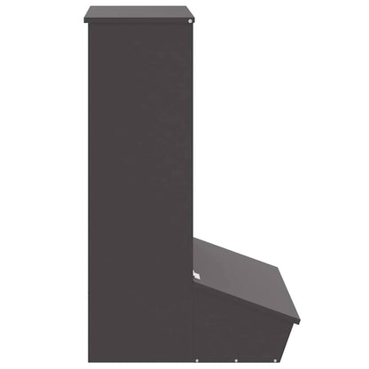 vidaXL Pig Feeder Black 55 x 51 x 91.5 cm 20 kg Cold-Rolled Steel 5