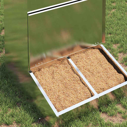 vidaXL Pig Feeder Silver 55 x 51 x 91.5 cm 20 kg Galvanised Steel 3