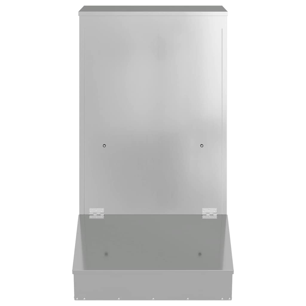 vidaXL Pig Feeder Silver 55 x 51 x 91.5 cm 20 kg Galvanised Steel 4