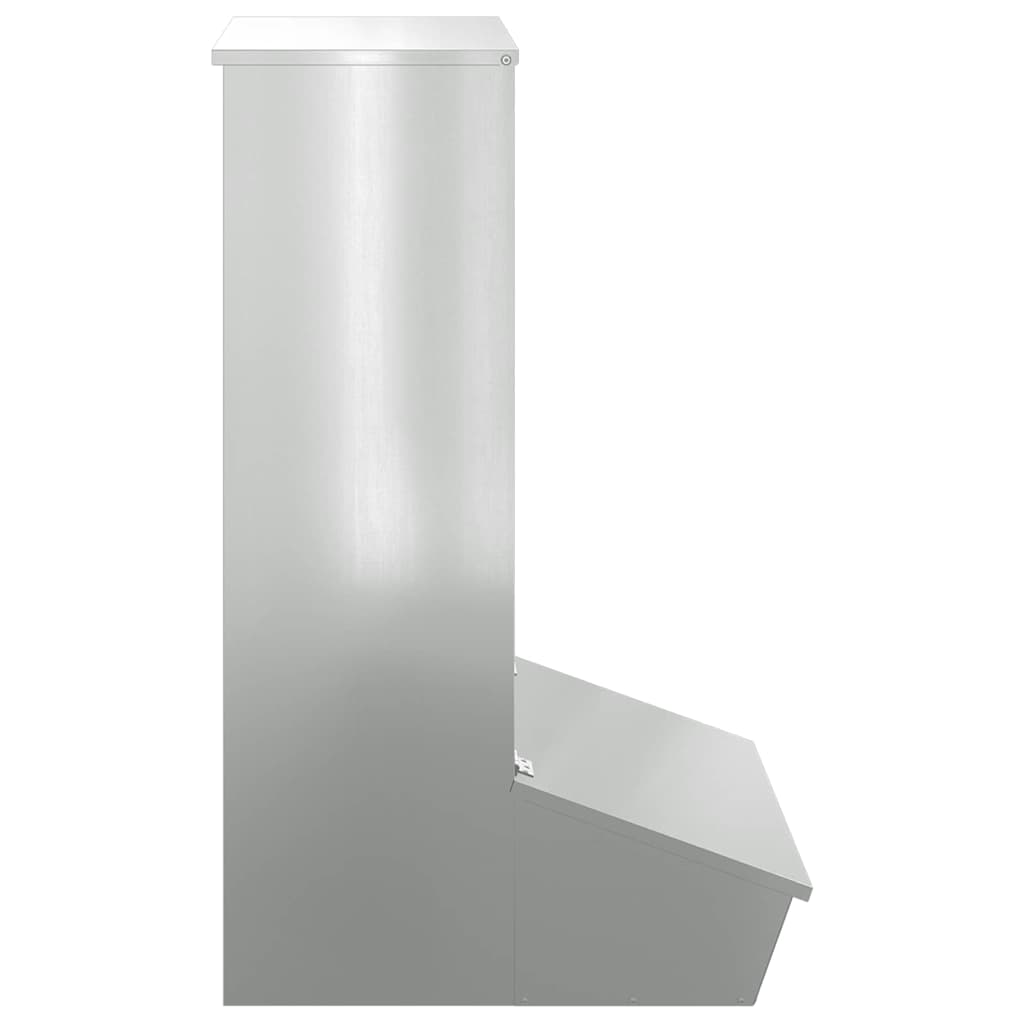vidaXL Pig Feeder Silver 55 x 51 x 91.5 cm 20 kg Galvanised Steel 5