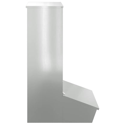 vidaXL Pig Feeder Silver 55 x 51 x 91.5 cm 20 kg Galvanised Steel 5
