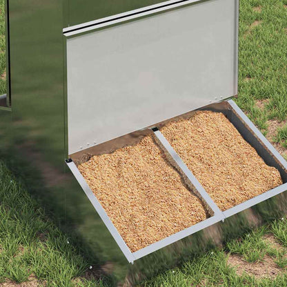 vidaXL Pig Feeder Silver 82 x 51 x 91.5 cm 20 kg Galvanised Steel 3