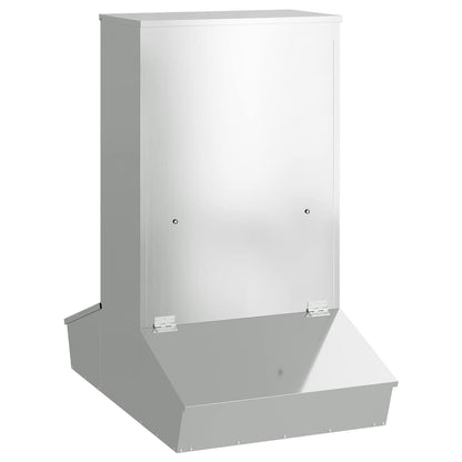 vidaXL Pig Feeder Silver 82 x 51 x 91.5 cm 20 kg Galvanised Steel 2