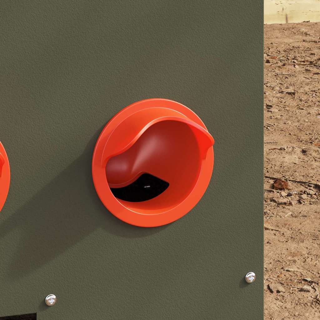vidaXL Chicken Feeder Olive Green 60.5 x 29 x 51 cm 25 kg 3