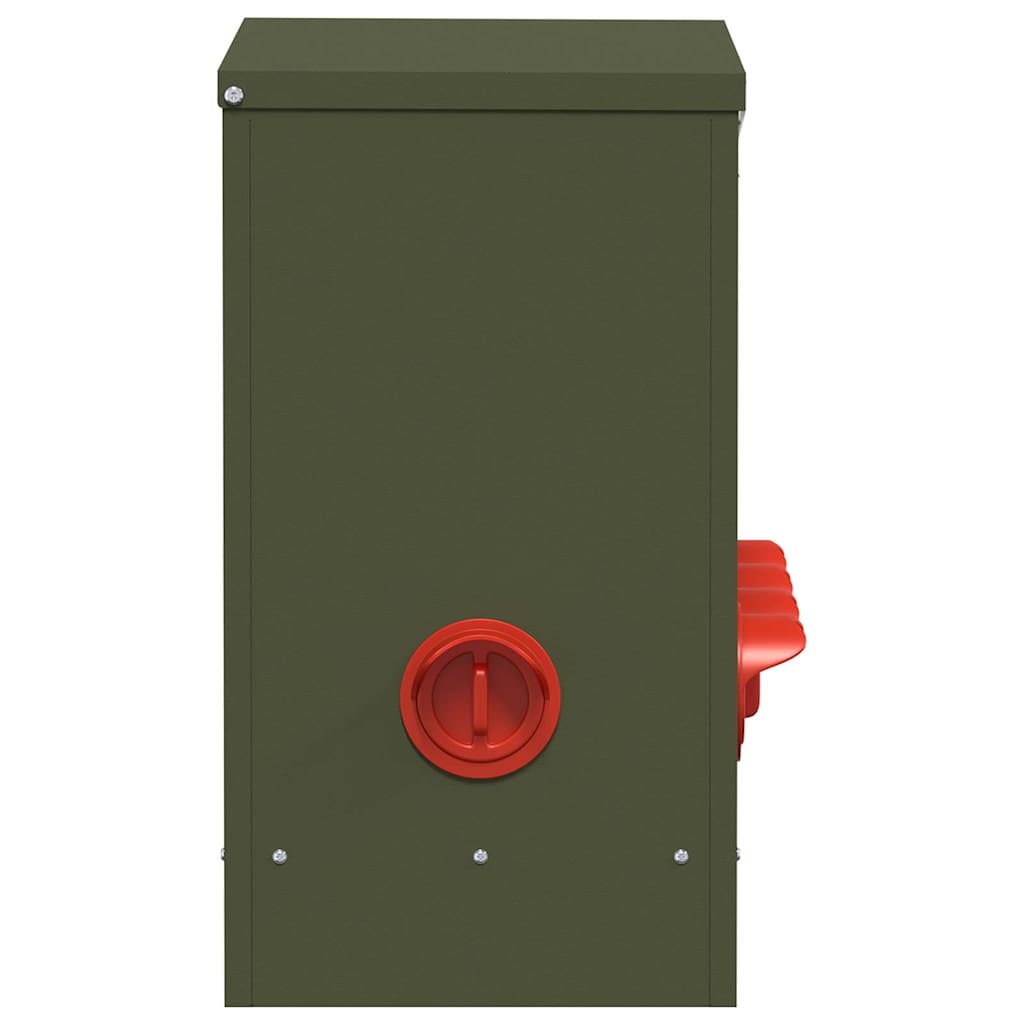 vidaXL Chicken Feeder Olive Green 60.5 x 29 x 51 cm 25 kg 5
