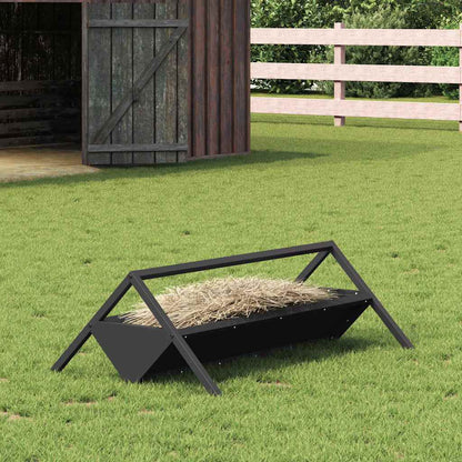 vidaXL Livestock Feeding Trough Black 111 x 76 x 38 cm 10 kg 1