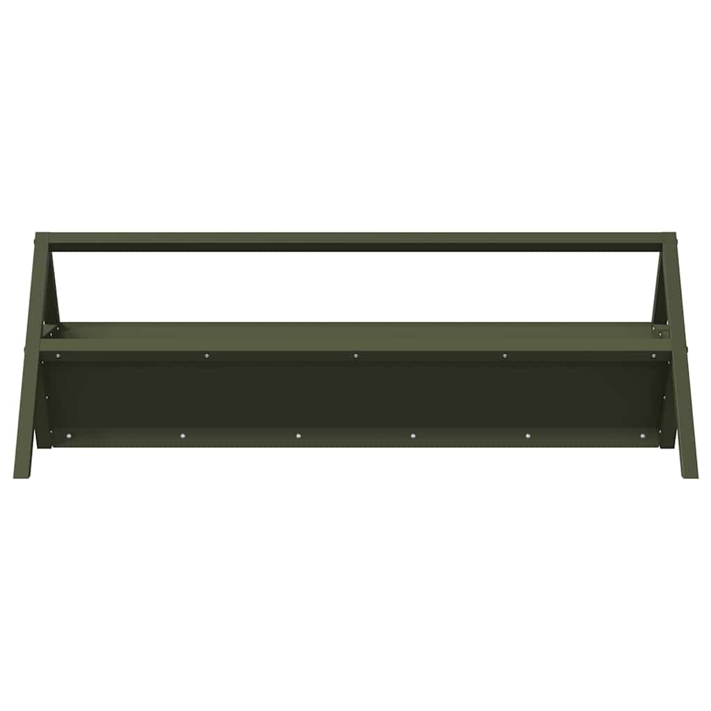 vidaXL Livestock Feeding Trough Olive Green 111 x 76 x 38 cm 10 kg 5