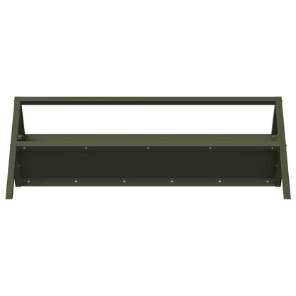 vidaXL Livestock Feeding Trough Olive Green 111 x 76 x 38 cm 10 kg 5