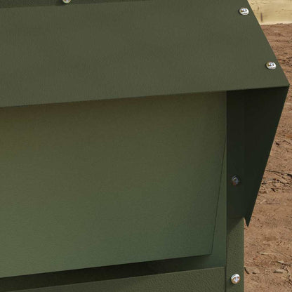 vidaXL Chicken Feeder Olive Green 40.5 x 45 x 41 cm 20 kg 1