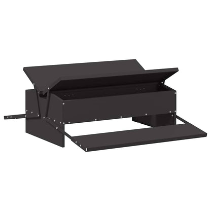 vidaXL Chicken Treadle Feeder Black 75 x 53 x 20.5 cm 10 kg 2