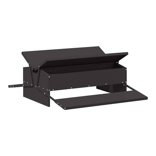 Chicken Treadle Feeder 75 x 53 x 20.5 cm 10 kg Width 75 cm Black