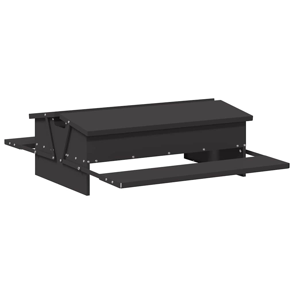vidaXL Chicken Treadle Feeder Black 75 x 53 x 20.5 cm 10 kg 5