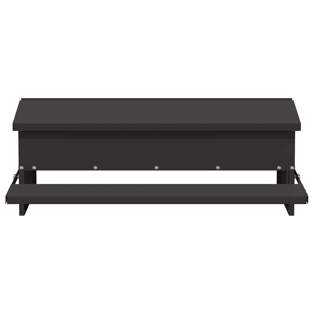 vidaXL Chicken Treadle Feeder Black 75 x 53 x 20.5 cm 10 kg 6