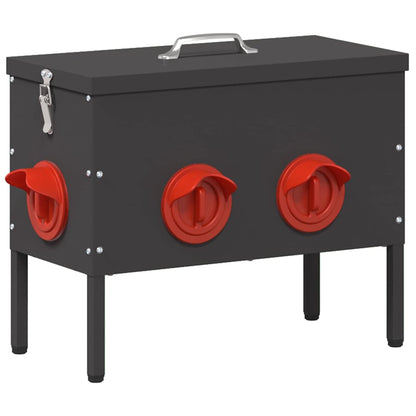 vidaXL Chicken Feeder 2 Black 41.5 x 20.5 x 33 cm 15 kg 4