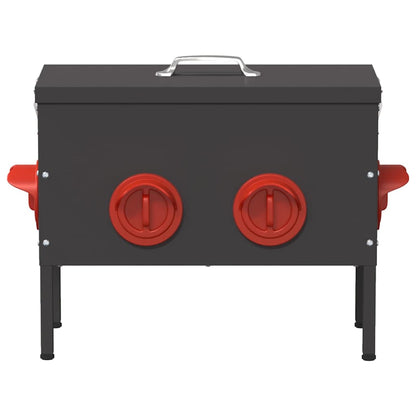 vidaXL Chicken Feeder 2 Black 41.5 x 20.5 x 33 cm 15 kg 5