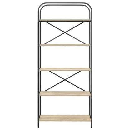 vidaXL Bookshelf 5-Tier 80 x 30 x 183 cm Engineered wood Sonoma Oak 5