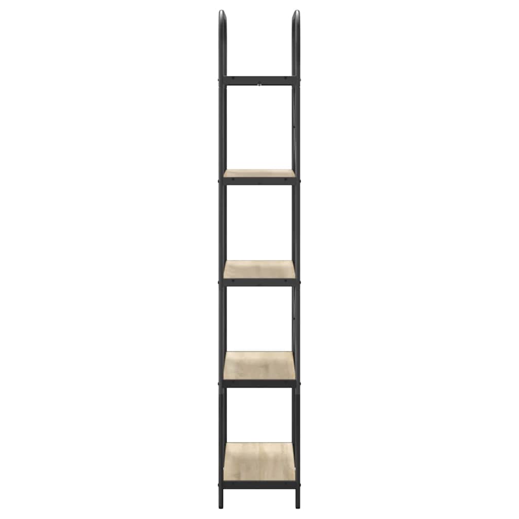 vidaXL Bookshelf 5-Tier 80 x 30 x 183 cm Engineered wood Sonoma Oak 6