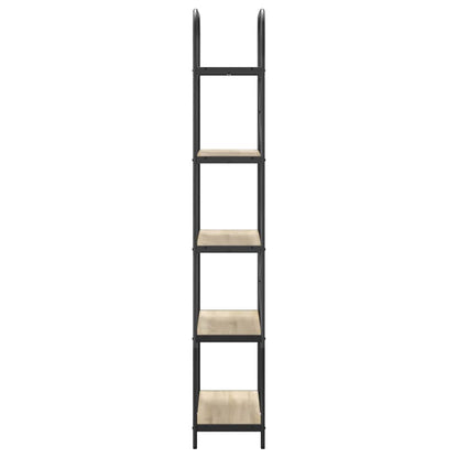 vidaXL Bookshelf 5-Tier 80 x 30 x 183 cm Engineered wood Sonoma Oak 6