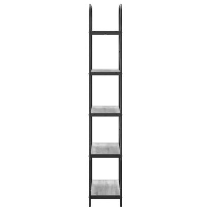 vidaXL Bookshelf 5-Tier 80 x 30 x 183 cm Engineered wood Grey Sonoma 6