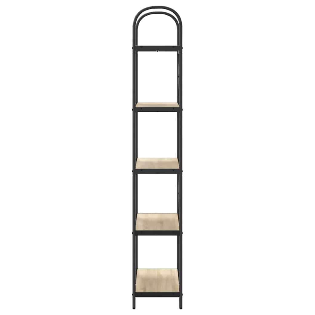 vidaXL Bookshelf 5-Tier 80 x 30 x 183 cm Engineered wood Sonoma Oak 6