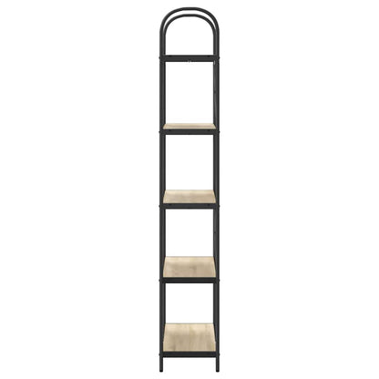 vidaXL Bookshelf 5-Tier 80 x 30 x 183 cm Engineered wood Sonoma Oak 6