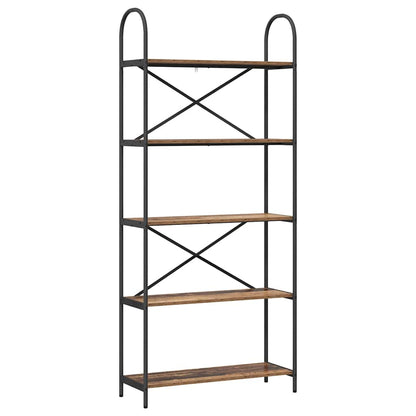 vidaXL Bookshelf 5-Tier 80 x 30 x 183 cm Engineered wood Old Wood 2