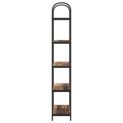 vidaXL Bookshelf 5-Tier 80 x 30 x 183 cm Engineered wood Old Wood 6