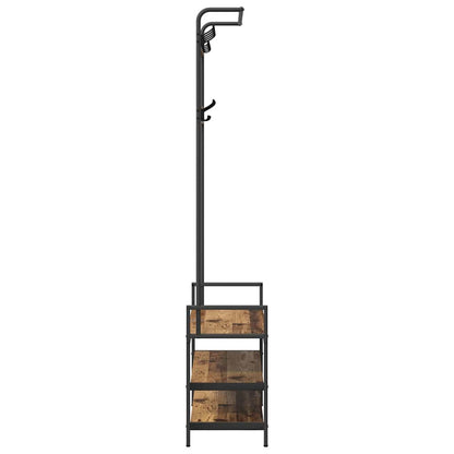 vidaXL Coat Rack with Shelf Old Wood 75 x 34 x 184 cm Engineered wood 6