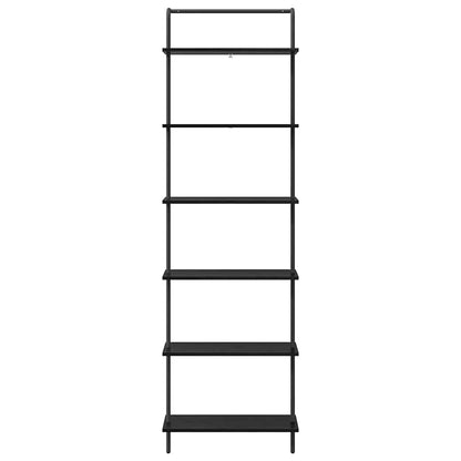 vidaXL Bookshelf 6-Tier 60 x 24 x 203 cm Engineered wood Black Oak 5
