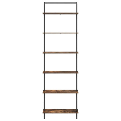 vidaXL Bookshelf 6-Tier 60 x 24 x 203 cm Engineered wood Smoked Oak 5