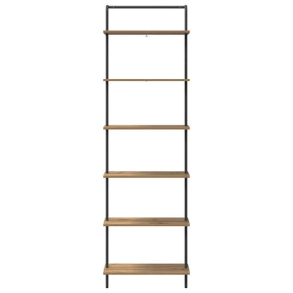 vidaXL Bookshelf 6-Tier 60 x 24 x 203 cm Engineered wood Artisan Oak 5