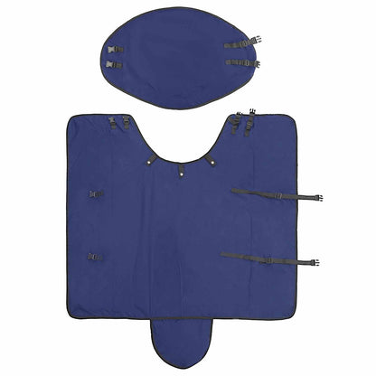 vidaXL Horse Blanket Full Navy Blue 165 cm Polyester 5