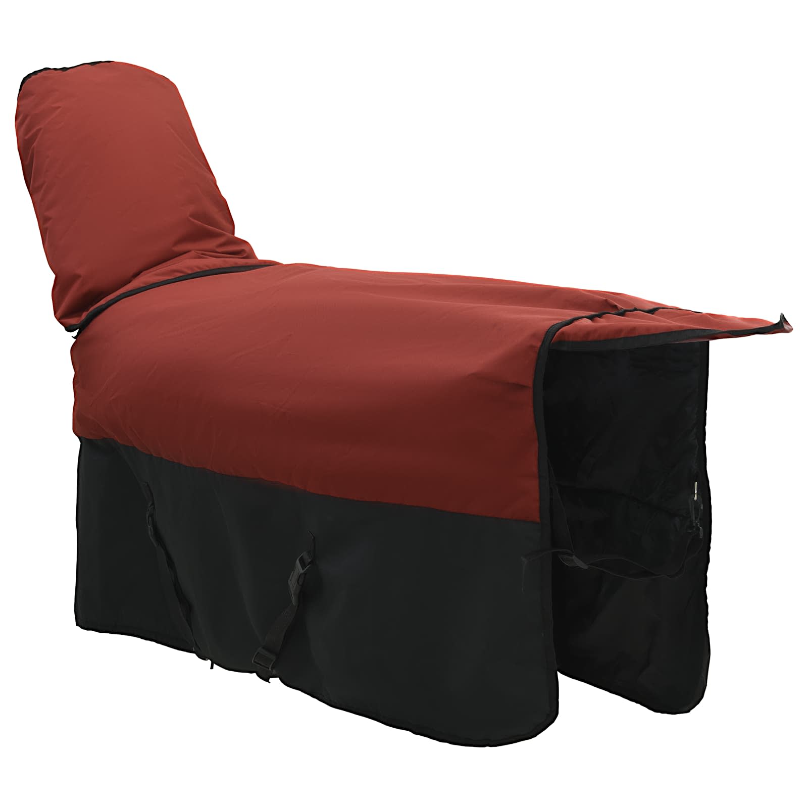 vidaXL Horse Blanket Bordeaux and Black 155 cm Polyester 4