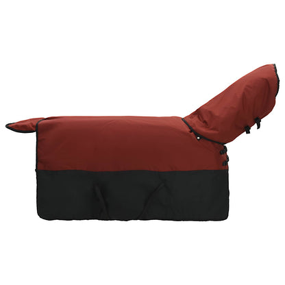 vidaXL Horse Blanket Bordeaux and Black 165 cm Polyester 2