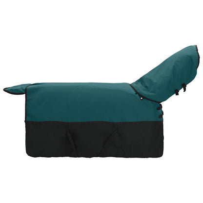vidaXL Horse Blanket Dark Green and Black 155 cm Polyester 2