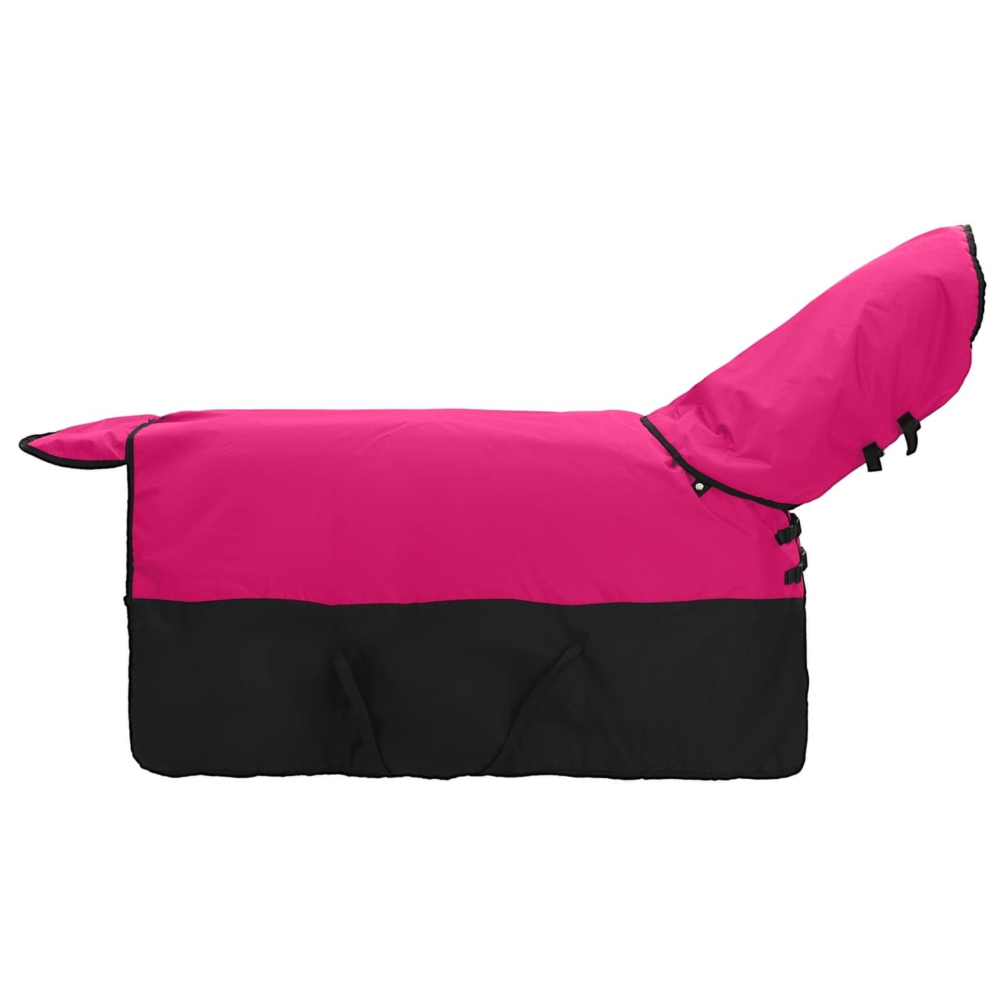 vidaXL Horse Blanket Pink and Black 155 cm Polyester 2