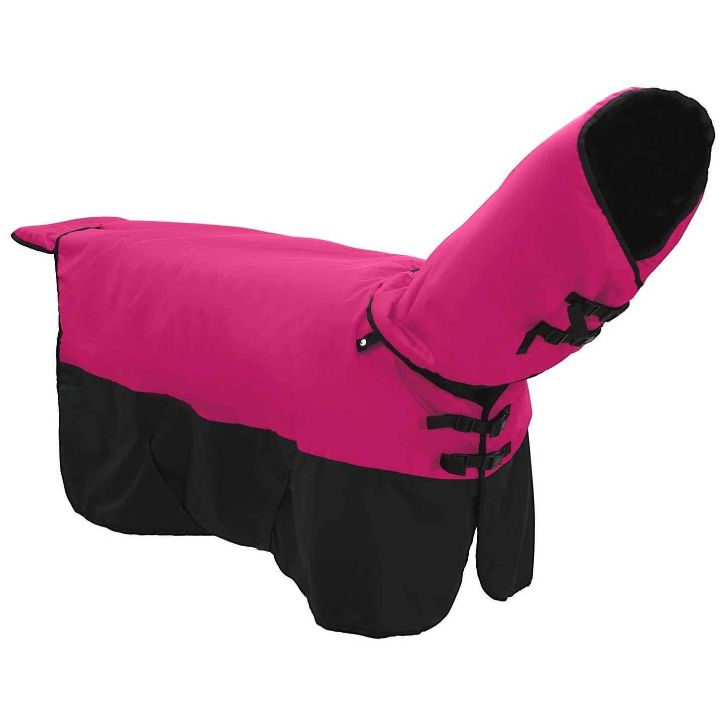 vidaXL Horse Blanket Pink and Black 155 cm Polyester 3