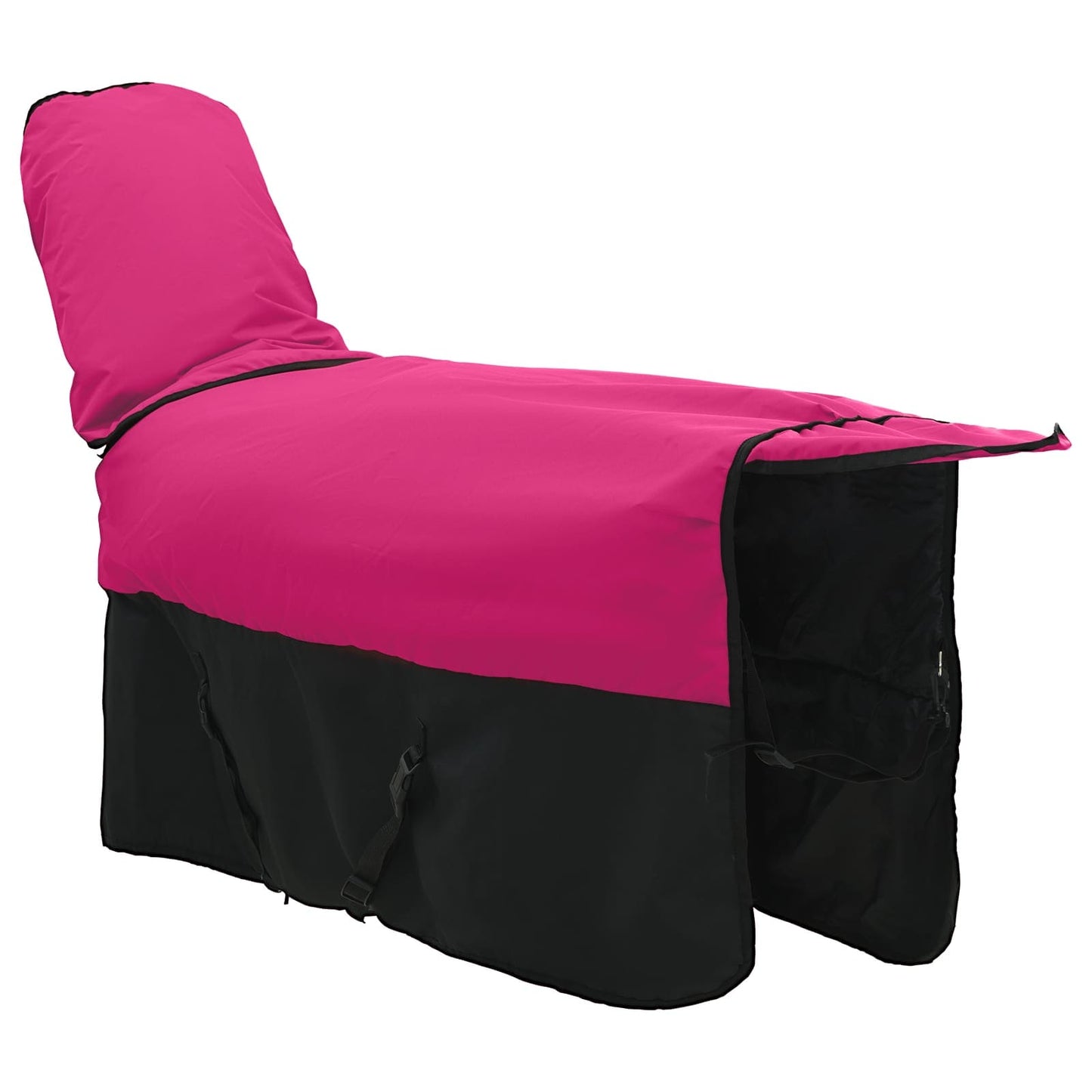 vidaXL Horse Blanket Pink and Black 155 cm Polyester 4
