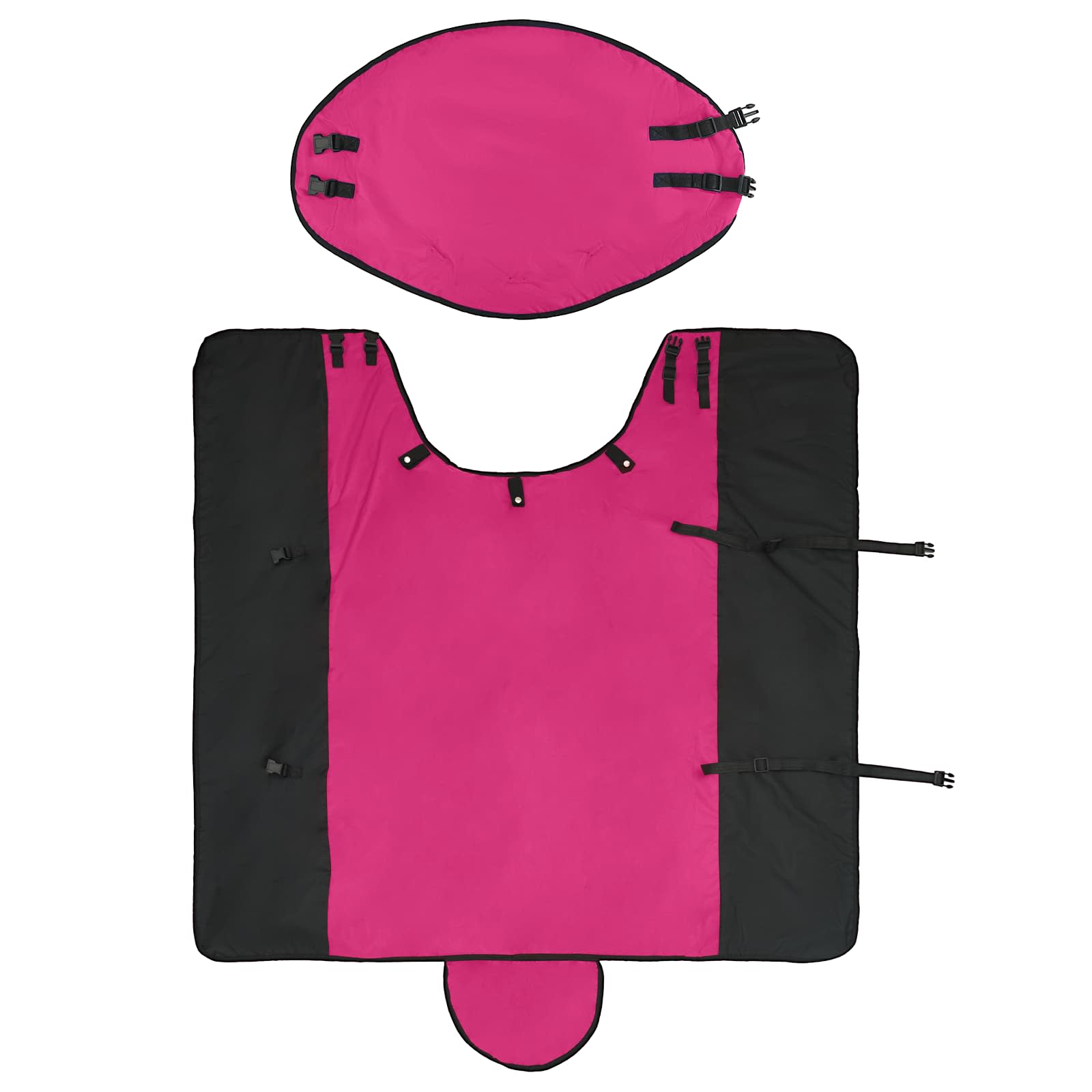 vidaXL Horse Blanket Pink and Black 155 cm Polyester 5