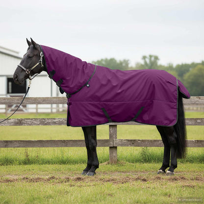 vidaXL Horse Blanket Full Purple 155 cm Polyester 1