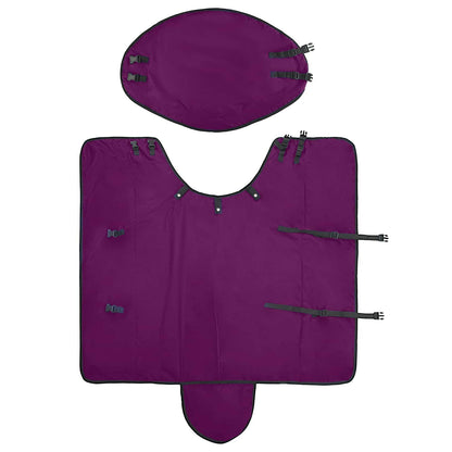 vidaXL Horse Blanket Full Purple 165 cm Polyester 5
