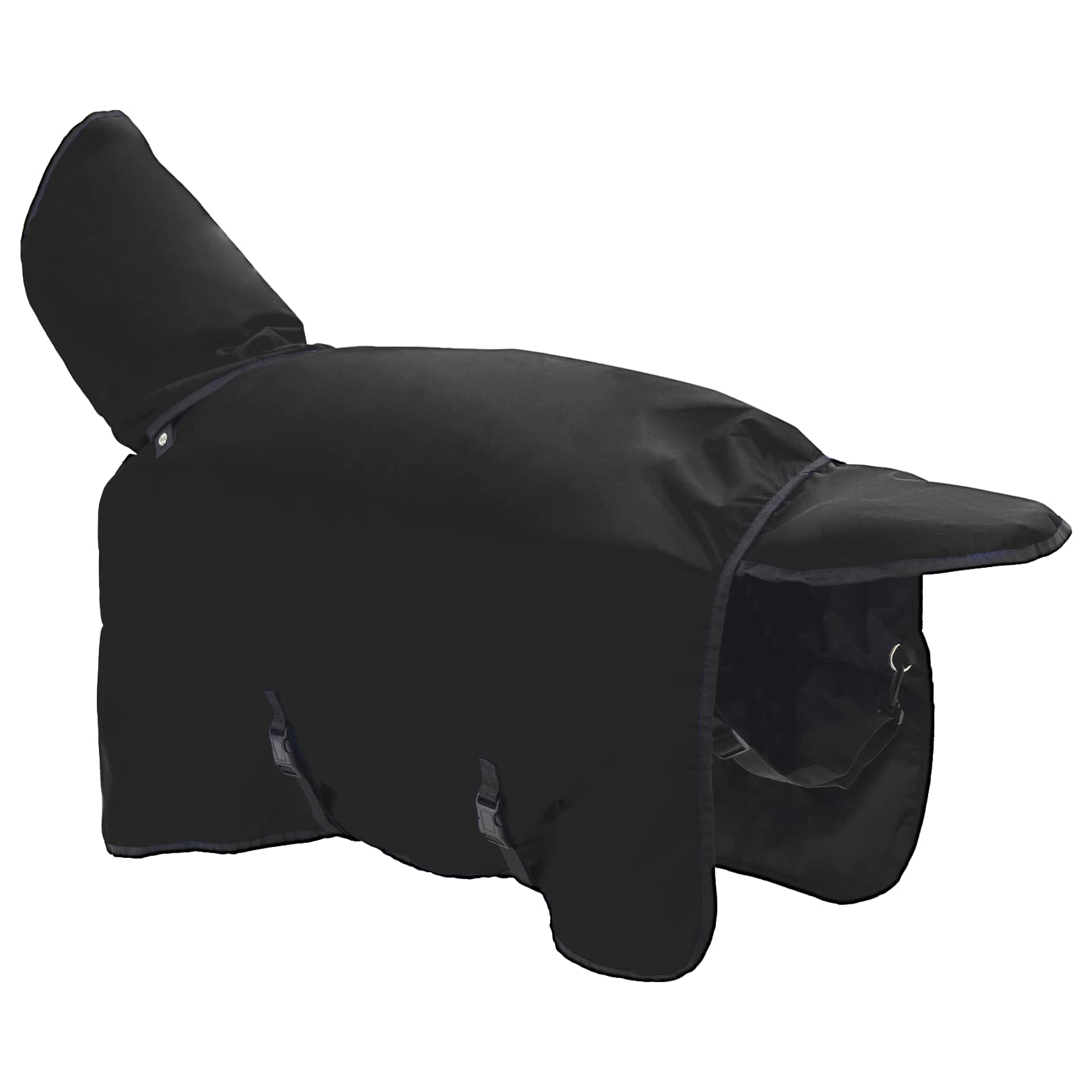 vidaXL Horse Blanket Full Black 125 cm Polyester 4
