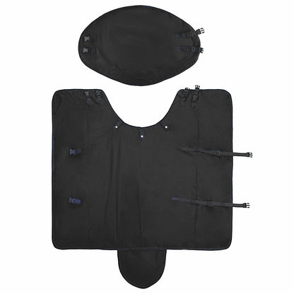 vidaXL Horse Blanket Full Black 125 cm Polyester 5