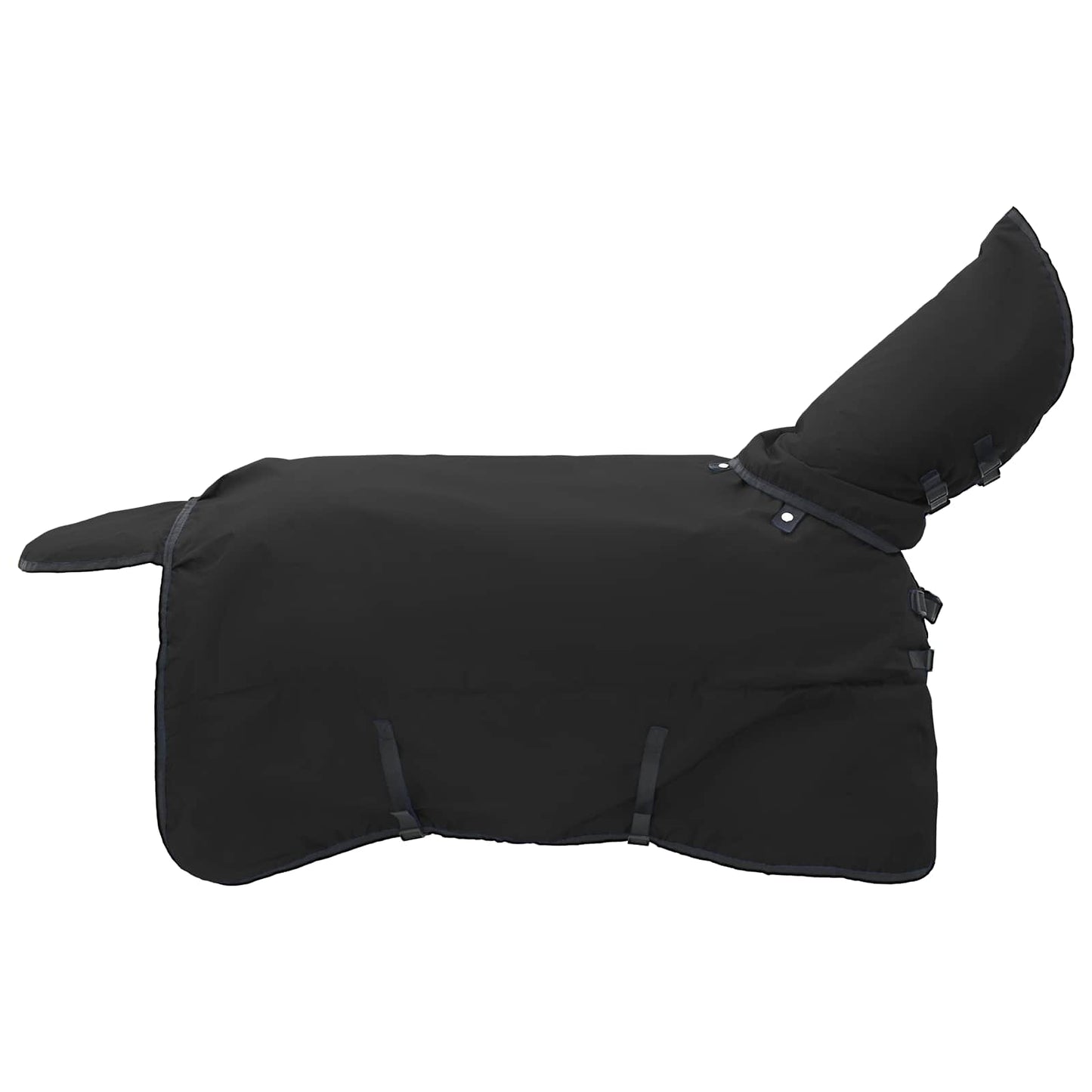 vidaXL Horse Blanket Full Black 165 cm Polyester 2