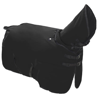 vidaXL Horse Blanket Full Black 165 cm Polyester 3