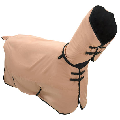 vidaXL Horse Blanket Cappuccino 165 cm Polyester 3